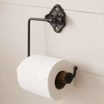 Toilethouder WC-Rolhouder Landelijk - ijzer-Hout - beschikbaar voor biedingen