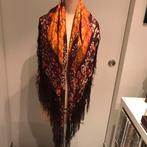 Zijden sjaal in batik, Kleding | Dames, Mutsen, Sjaals en Handschoenen, Ophalen of Verzenden, Zo goed als nieuw, Sjaal