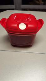 Tupperware Micro pop vierkant 1,9 liter ex demo, Ophalen of Verzenden, Zo goed als nieuw, Rood