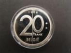 België: 20 frank 1994 VL in zilver ( PROOF) + MEDAILLESLAG !, Postzegels en Munten, Munten | België, Verzenden, Zilver, Losse munt
