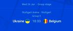 Championnats de football Ukraine-Belgique 26/6, Juin