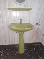 Vintage lavabo met zuil, Doe-het-zelf en Bouw, Ophalen, Gebruikt, Wastafel