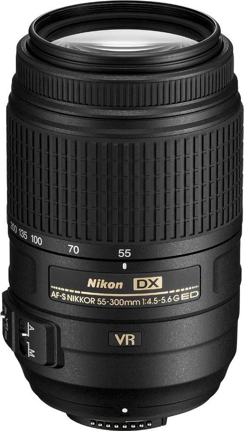 Nikon AF-S DX NIKKOR 55-300mm f/4.5-5.6G ED VR Objectif 450, TV, Hi-fi & Vidéo, Photo | Lentilles & Objectifs, Comme neuf, Téléobjectif