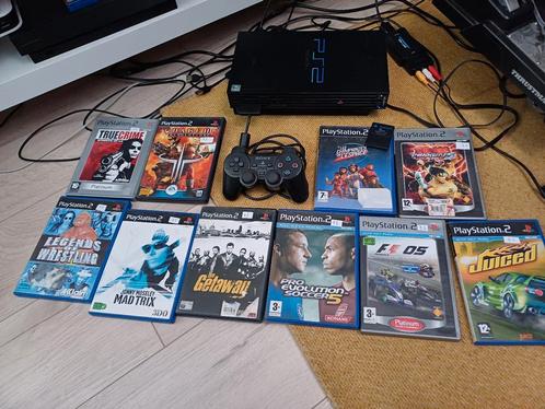 Ps2 fat Édition 2002 avec 10 jeux, Games en Spelcomputers, Spelcomputers | Sony PlayStation 2, Zo goed als nieuw, Phat, Zwart