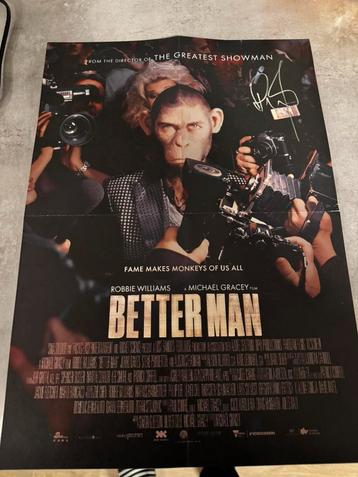 Gesigneerde poster Robbie Williams beschikbaar voor biedingen