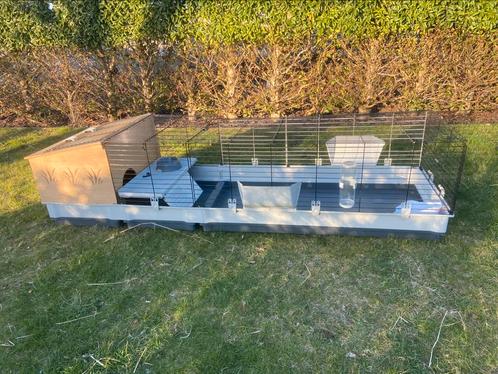 Konijnen Ferplast kooi met extra houten hok, Dieren en Toebehoren, Knaagdieren en Konijnen | Hokken en Kooien, Zo goed als nieuw