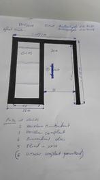 houten voordeur en zijstuk met melkglas, Doe-het-zelf en Bouw, Deuren en Vliegenramen, Ophalen, Gebruikt, Hout, Buitendeur