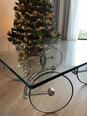 Table basse en verre sur roulettes, Maison & Meubles, Tables | Tables de salon, Moins de 50 cm, 50 à 100 cm, Carré, Verre