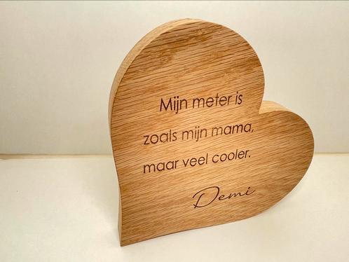 Eiken houten hart met opschrift, Peter meter geschenk, Enfants & Bébés, Cadeaux d'accouchement & Assiettes de naissance, Neuf