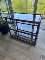 stuk uit de 60’s met grijs gefumeerd glas, Antiek en Kunst, Ophalen