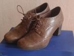 Bottines à talons en cuir rétro, Ophalen of Verzenden, Gedragen, Lage of Enkellaarzen