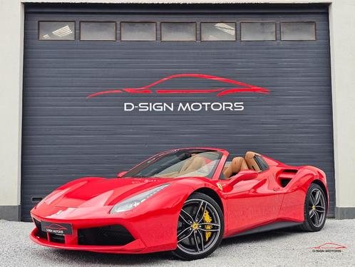 FERRARI 488 SPIDER 3.9 TURBO V8 F1 670pk 2018 17608km 1OWNE, Auto's, Ferrari, Bedrijf, Te koop, ABS, Adaptieve lichten, Airbags