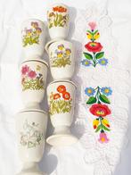 Vintage Mazagran-mokken met wilde bloemen, Ophalen of Verzenden