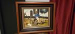Schilderij stilleven op doek. Boer op bank, Ophalen