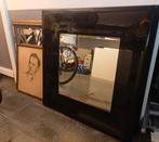 Zwarte design spiegel, Antiek en Kunst, Ophalen