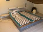 Bedframe met verstelbare lattenbodem, Huis en Inrichting, Slaapkamer | Bedden, Ophalen, Tweepersoons, 200 cm, Metaal