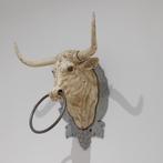 Antieke metalen stierenkop, Ophalen of Verzenden