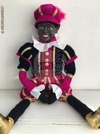 Authentieke V&D etalage zwarte Piet pop - 80cm, roze/blauw, Envoi, Comme neuf