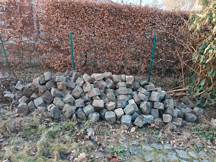 Kasseien +/- 15m², Tuin en Terras, Tegels en Klinkers, Gebruikt, Overige typen, Natuursteen, 10 m² of meer, Ophalen
