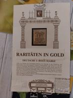 Timbre Raritaten in gold allemagne plaqué or 23 karat.voir d, Empire allemand, Envoi, Non oblitéré