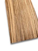 Zebrano fineer | 10 vellen | 93x18 cm, Verzenden, Nieuw, Materiaal