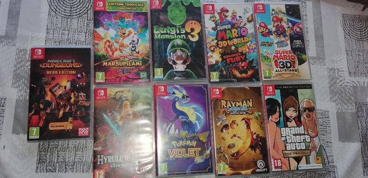 Verkoop van verschillende Nintendo Switch-games, Games en Spelcomputers, Games | Nintendo Switch, Zo goed als nieuw, 3 spelers of meer