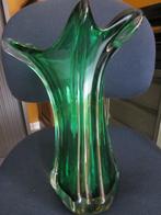 Groene glazen vaas, Vert, Enlèvement, Utilisé, Moins de 50 cm