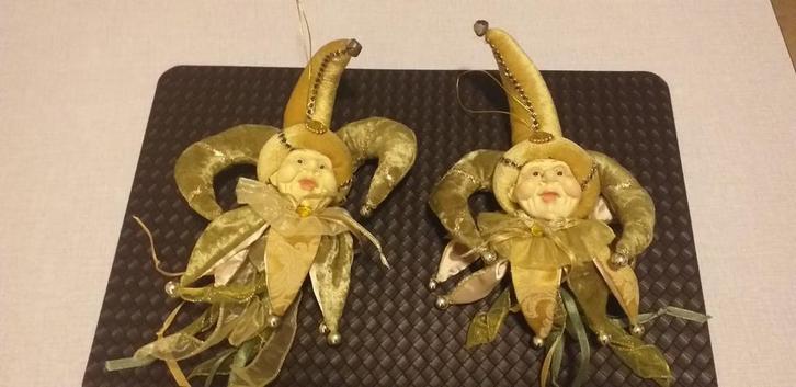 Decoratie set uit oude tijd.Met ophang oog in gouddraad., Antiek en Kunst, Curiosa en Brocante, Ophalen