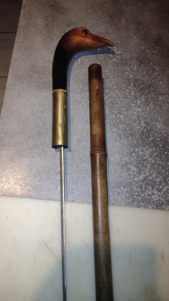 Canne  avec   d à g ue