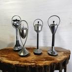 Vintage chromen vloerasbak / staande asbak seventies, Antiek en Kunst, Ophalen of Verzenden