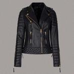 Black leather jacket, Vêtements | Femmes, Vestes | Hiver, Enlèvement ou Envoi, Neuf, Taille 38/40 (M), Noir