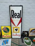 Oud emaillebord Real Ixelberg, Verzamelen, Merken en Reclamevoorwerpen, Ophalen, Zo goed als nieuw, Reclamebord