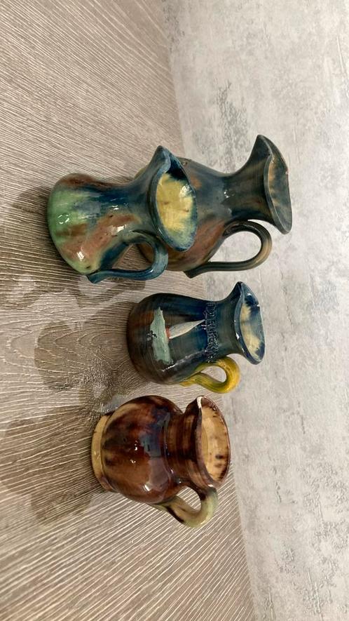 4 petites cruches en poterie flamande, Antiquités & Art, Antiquités | Céramique & Poterie, Enlèvement ou Envoi