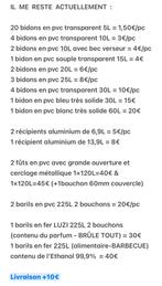 Vaten van PVC en IJZER - PVC-vaten 10-20-25-30L PVC-blikken, Tuin en Terras, Regentonnen, Ophalen of Verzenden, Zo goed als nieuw