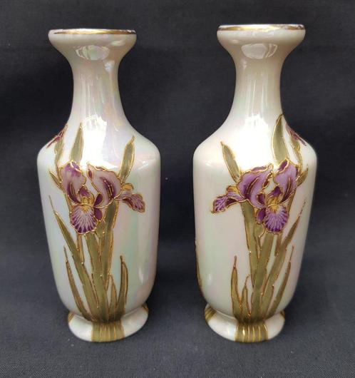 Porseleinen Art Nouveau Vaasjes - Heubach Gebrüder., Antiek en Kunst, Antiek | Porselein, Ophalen of Verzenden