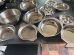 Lot 7 plats inox rond différente grandeur., Huis en Inrichting, Ophalen, Overige materialen, Gebruikt, Overige typen