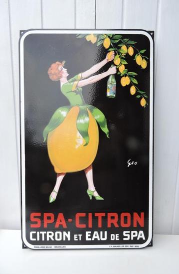 SPA CITRON emaille plaat beschikbaar voor biedingen