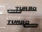 Mercedes Turbo 4matic of Amg zijkant logo's blinkend zwart, Auto diversen, Tuning en Styling, Ophalen of Verzenden