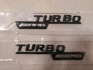 Mercedes Turbo 4matic of Amg zijkant logo's blinkend zwart beschikbaar voor biedingen