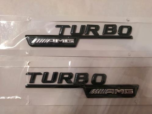 Mercedes Turbo 4matic of Amg zijkant logo's blinkend zwart, Auto diversen, Tuning en Styling, Ophalen of Verzenden
