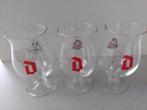 3 duvel glazen met rode logo, Verzamelen, Ophalen of Verzenden