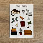 Cozy reading stickervel, Ophalen of Verzenden, Nieuw, Meerdere stickers
