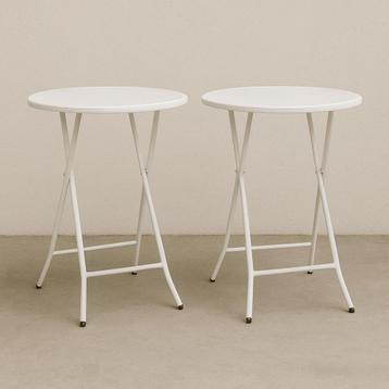 Statafel 80cm met stretch hoes beschikbaar voor biedingen