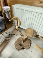 Unieke houten lamp, Huis en Inrichting, Ophalen, Nieuw, Hout, 50 tot 75 cm