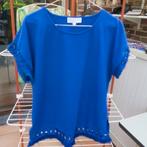Blouse blauw detail onderaan Passioni mt L, Passioni, Enlèvement ou Envoi, Bleu, Taille 42/44 (L)
