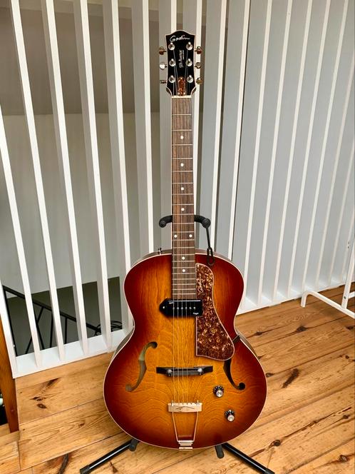 Guitare Jazz Godin 5th Avenue Kingpin P90 Cognac Burst, Muziek en Instrumenten, Snaarinstrumenten | Gitaren | Elektrisch, Zo goed als nieuw