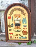 tableau en bois decoratif teddy train driver, Maison & Meubles, Accessoires pour la Maison | Cadres, Bois, Moins de 50 cm, Utilisé