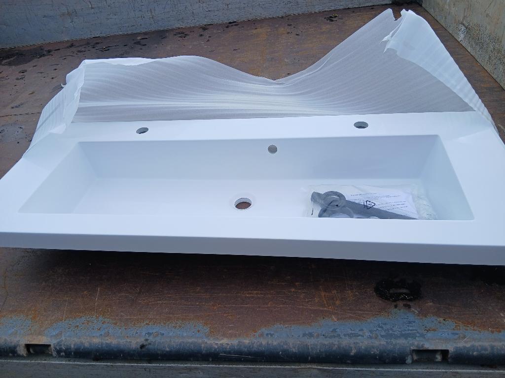 lavabo double, Bricolage & Construction, Sanitaire, Neuf, Lavabo, Chrome, Enlèvement