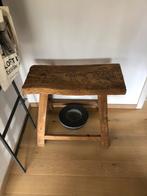 Antieke massief houten bijzettafel, Antiek en Kunst, Ophalen
