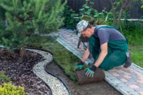 tuinman, tegels, aanleg, grasmaten, snoeiwerk 6 man uren 185, Tuin en Terras, Grind, Keien en Split, Nieuw, Groen, Ophalen
